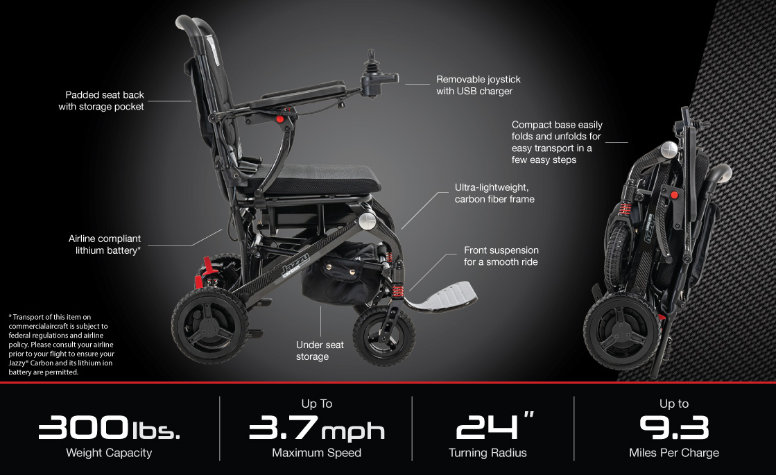 Carbon lightweight folding electric wheelchair in Phoenix